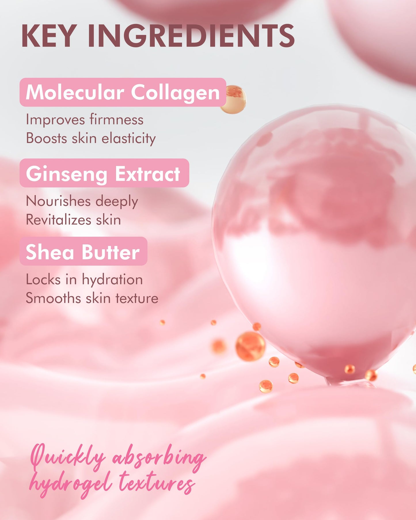 DERMAL Collagen Hydrogel Melting Jelly Gel Mask 4ea - Korean Overnight Face Mask - Deep Hydration, Skin Firming, and Wrinkle Care for Glassy Skin - Korean Skincare