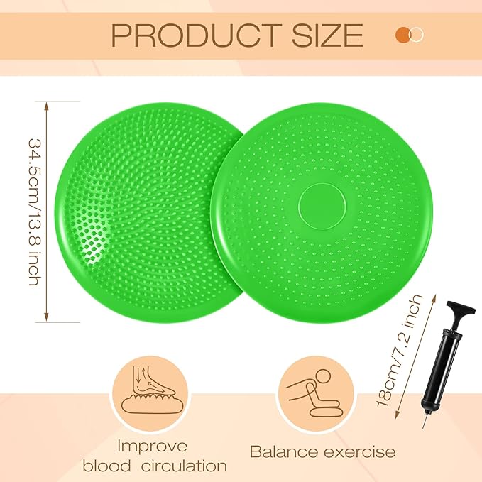 Amylove 13 Pcs Wiggle Seat Inflated Wobble Cushion for Sensory Kid 13 Inch Balance Disc Kids Flexible Seating Exercise Sensory Pad Chair Cushion for Classroom Office School