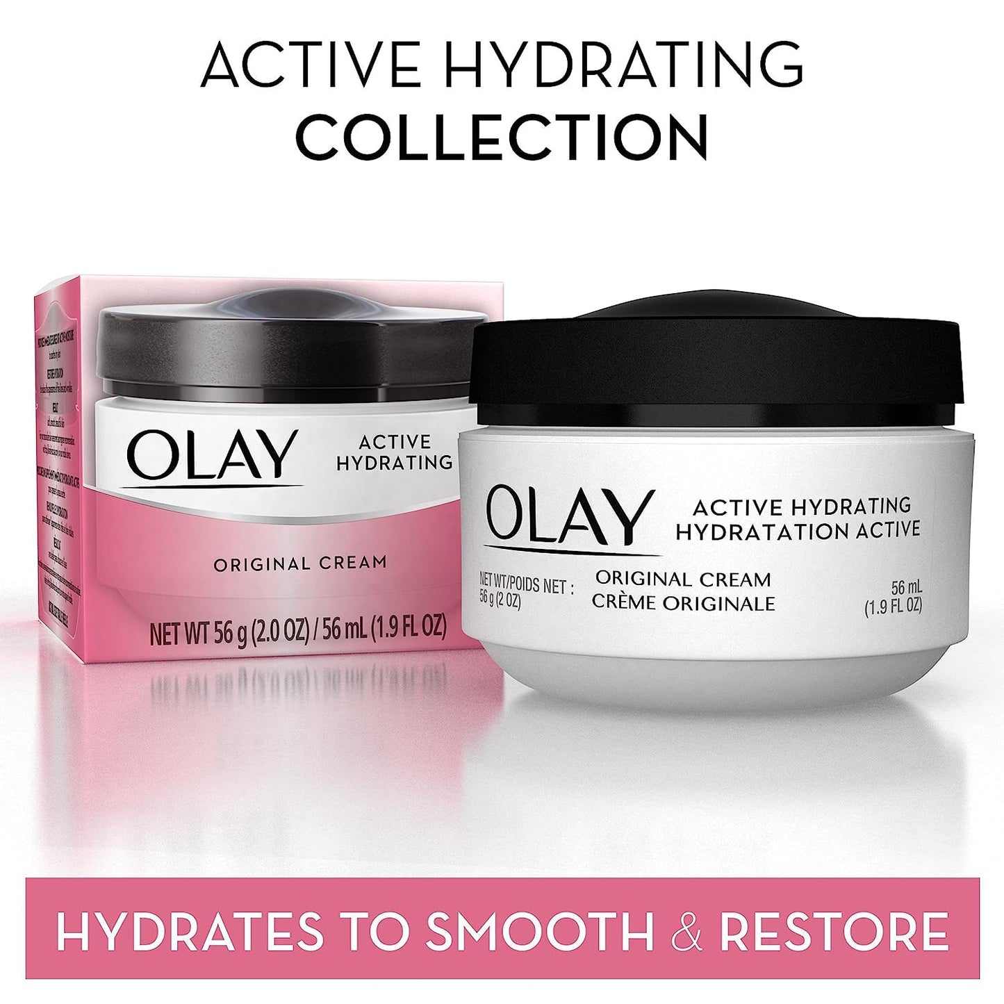 Olay Active Hydrating Cream Face Moisturizer, 1.9 fl oz