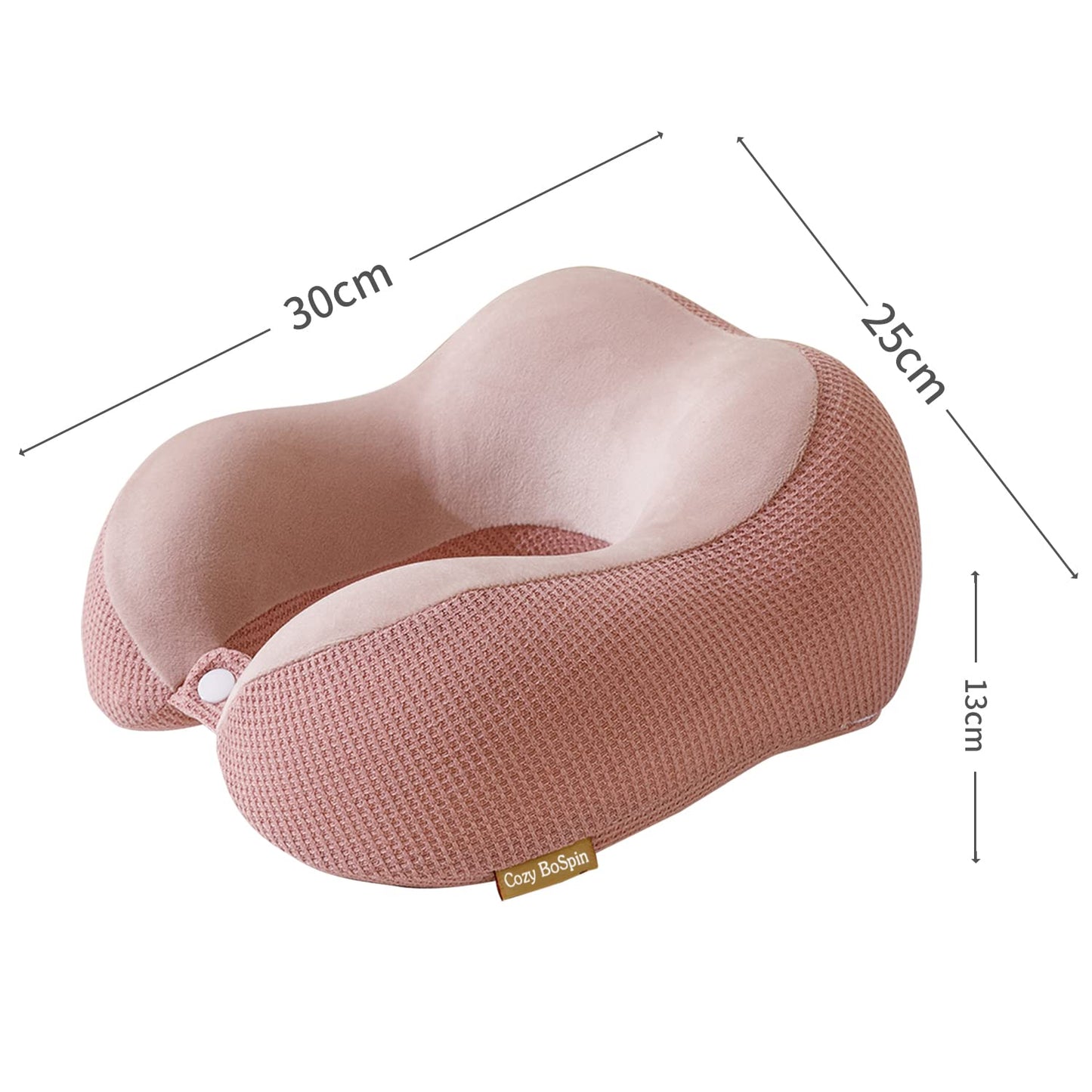 Cozy BoSpin Travel Pillow - Neck Pillow for Traveling, Memory Foam Portable Support Pillow,Comfortable and Lightweight Quick Pack for Camping,Sleeping Rest Cushio (Pink)