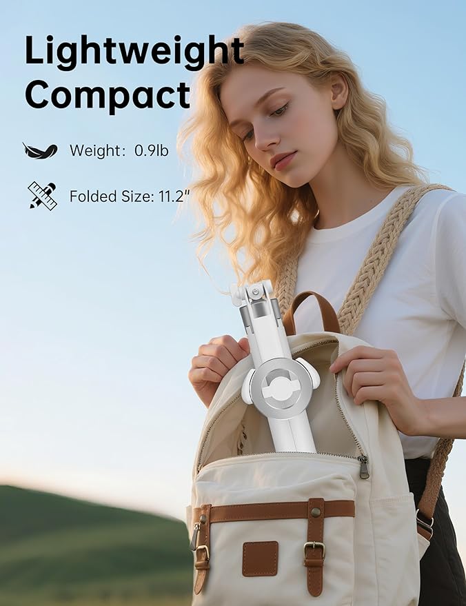 70" Magnetic Tripod for iPhone Magsafe, Extendable Selfie Stick Tripod with Rechargeable Remote & Magnetic Holder, 360° Rotatable Cell Phone Tripods Stand for Video Recording & Content Creation