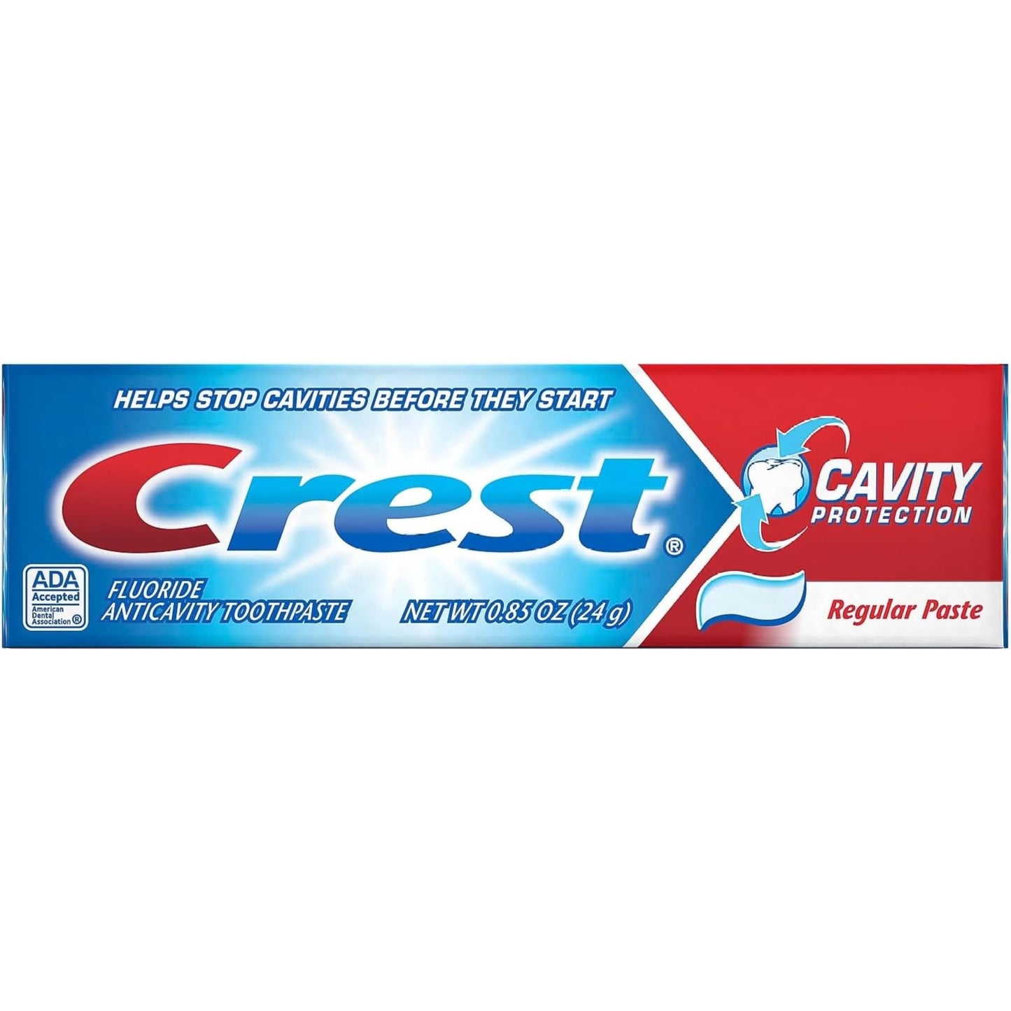 Crest Cavity Regular Toothpaste, Travel Size .85 oz. (Pack of 24)