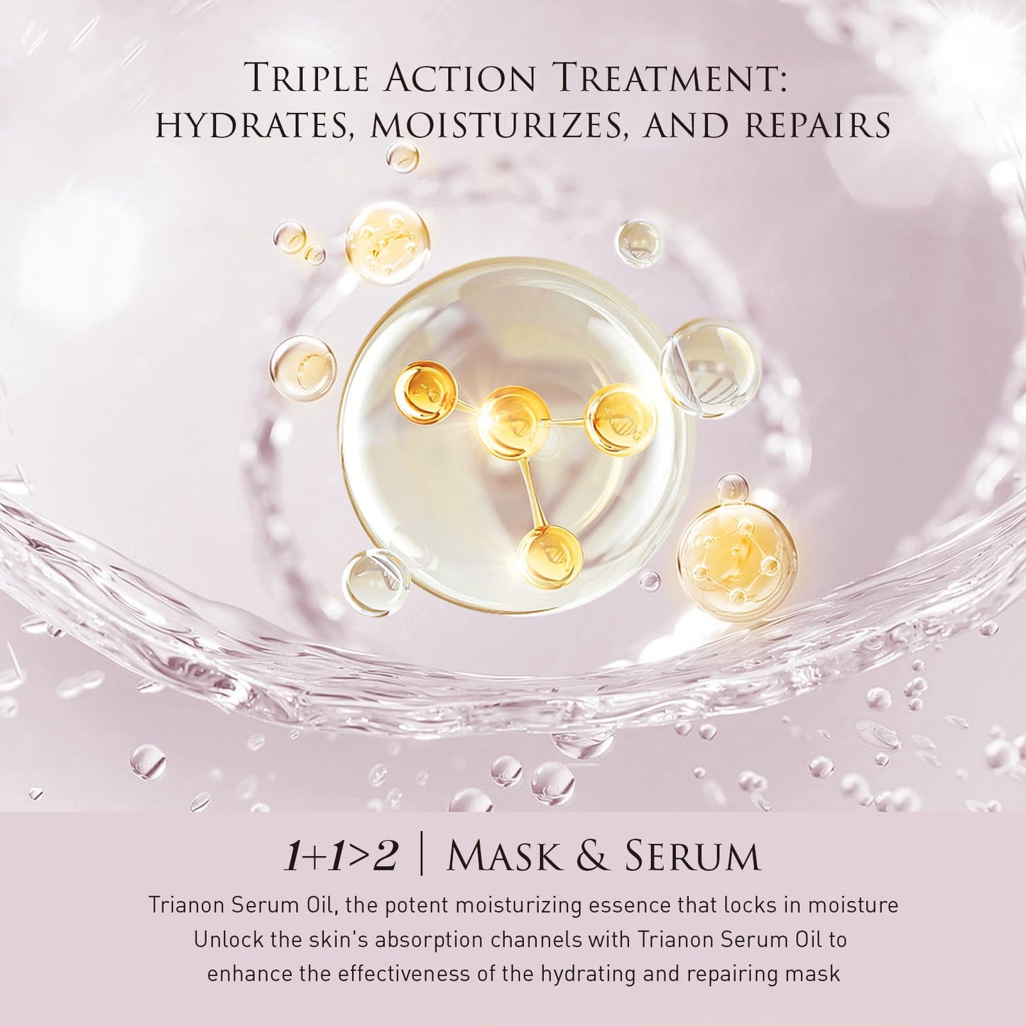 GELLE FRERES Rose Hydrating Soothing Facial Spa Masks, for Dry Skin, 7Packs, Repairing Calming Moisturizing Facials, for All Skin Types