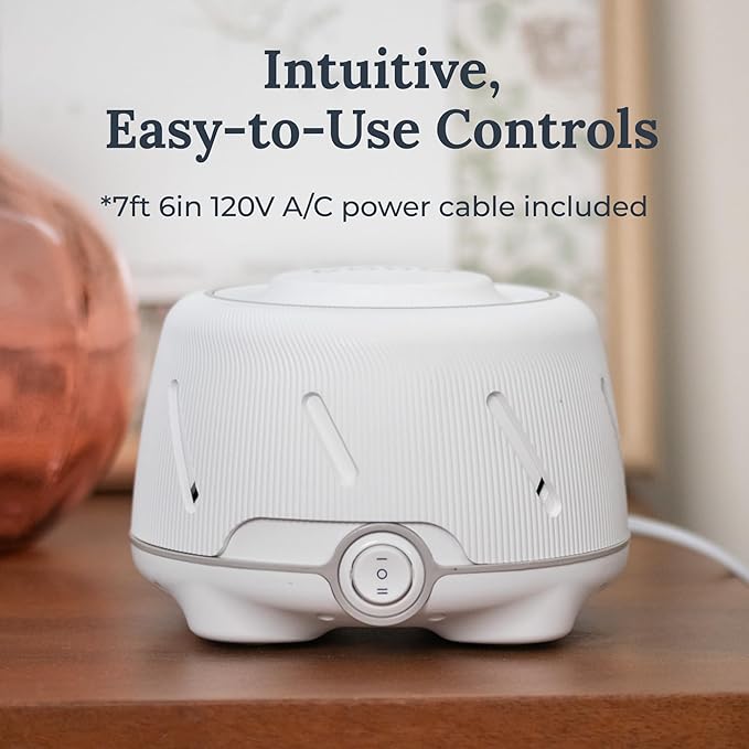Yogasleep Dohm (White/Gray) The Original White Noise Machine, Relaxing Natural Sound from a Real Fan, Sleep Aid & Noise Cancelling for Adults & Baby, Office Privacy & Meditation, Baby Registry