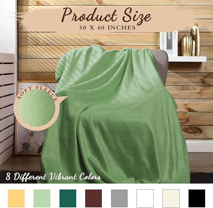 Kinlop 40 Packs Fleece Blanket Bulk 60 x 50 Inch Soft Lightweight Fleece Cozy Blanket Warm Throw Plush Pet Throw for Bed Couch Sofa Home Office Wedding Gifts Travel Camping (Delicate Color)