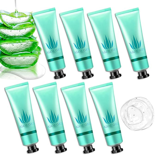 8PCS Aloe Vera Gel for Face & Skin,Organic Aloe Vera Gel,Hydrating After Sun Cream for Travel Size,Moisturizing Lotion for Skincare,After Sun Lotion for All Skin Type(J)