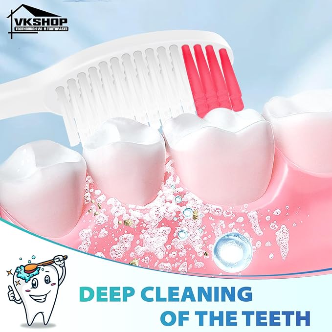 60 Pack Disposable Toothbrush with Toothpaste, Individually Wrapped Travel Toothbrush Sets, Soft Bristles for Travel, Hotels, Camping, Emergency Kits, Dental Offices (White, Toothpaste 5g)