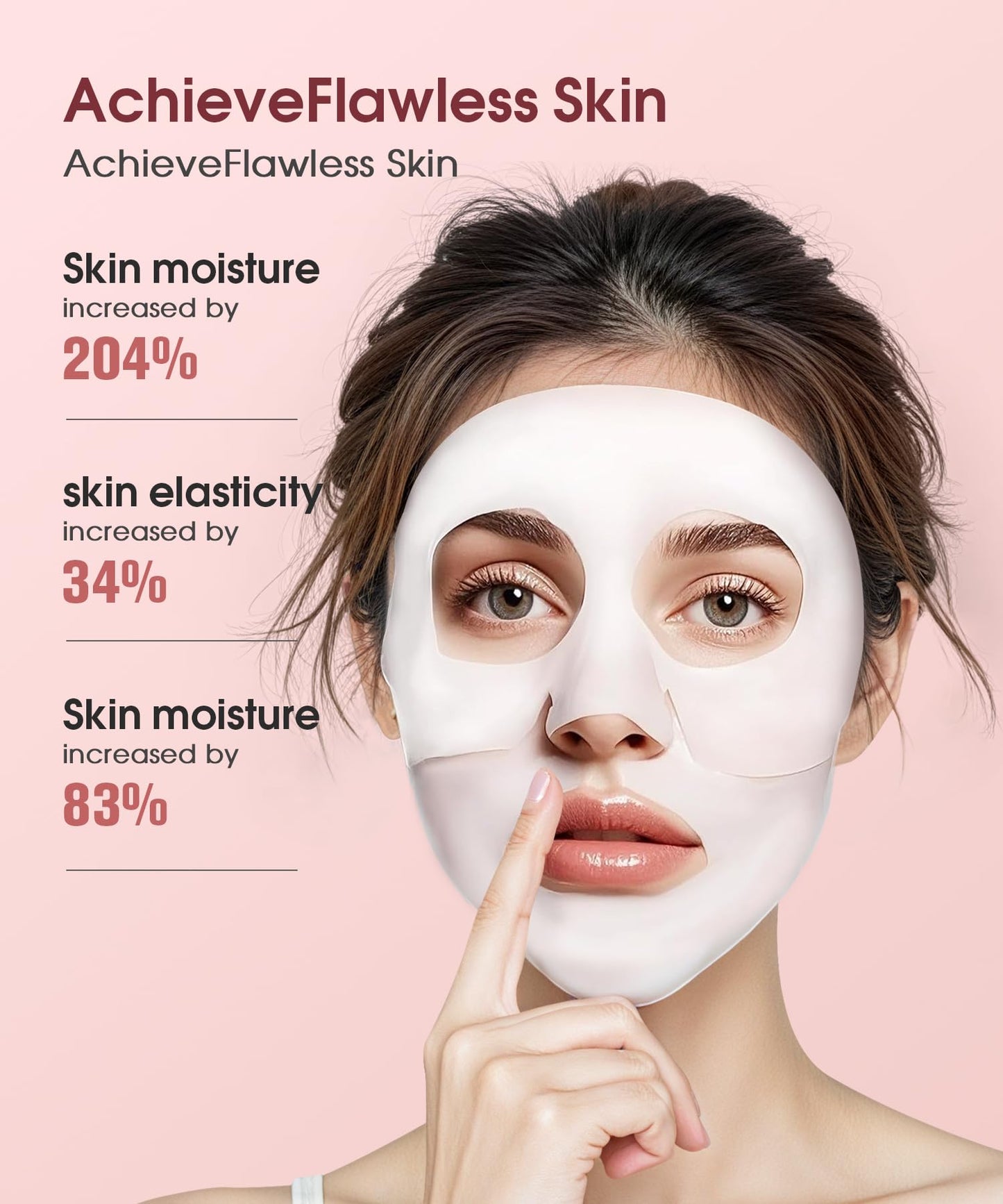 Aehocp Bio-Collagen Face Mask - Korean Skincare, Women's Facial Treatments & Masks, Deep Hydrating Overnight Mask, Firming & Moisturizing (10-Pack)