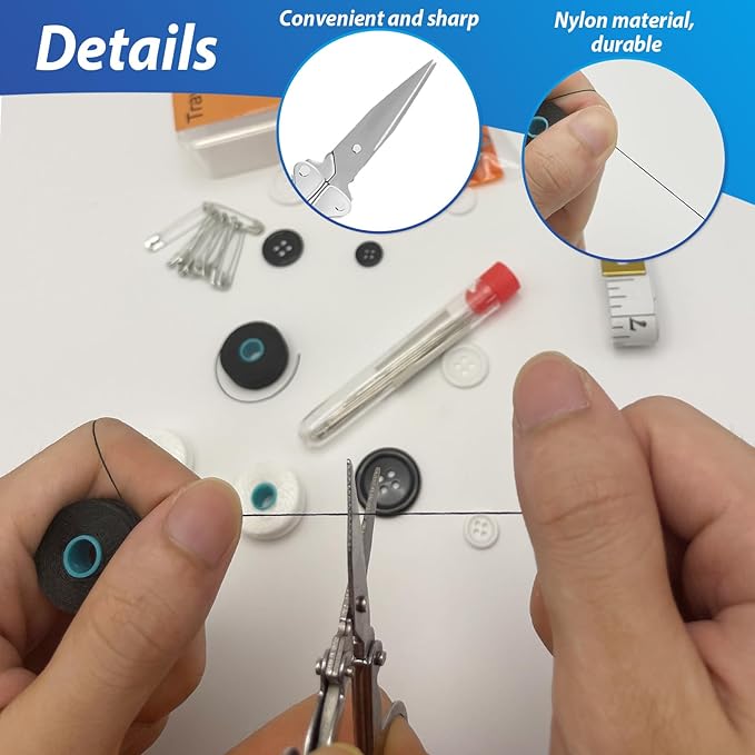 24 Pack Mini Travel Sewing Kits Bulk Small Emergency Sewing Kits Outdoor Survival Military Sewing Kits with Case for Wedding Operation Christmas Shoebox Stocking Stuffer Gift