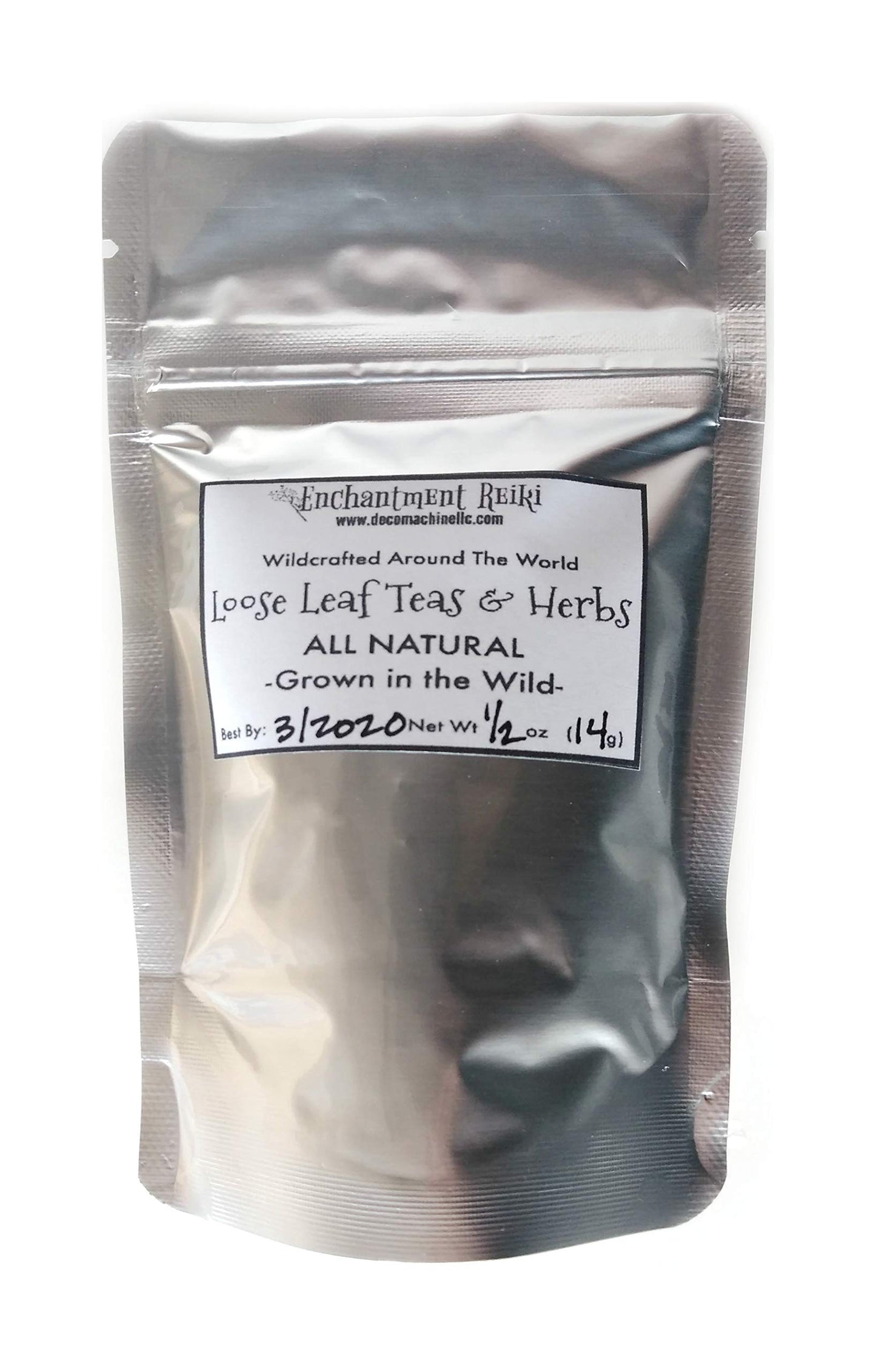 Reiki Charged 7 Chakra Balancing Tea Wildcrafted Loose Leaf Dried Herbs Shaman Lucid Dreaming Sleep Calming Relaxing 0.5 oz bag Small Sample Tea