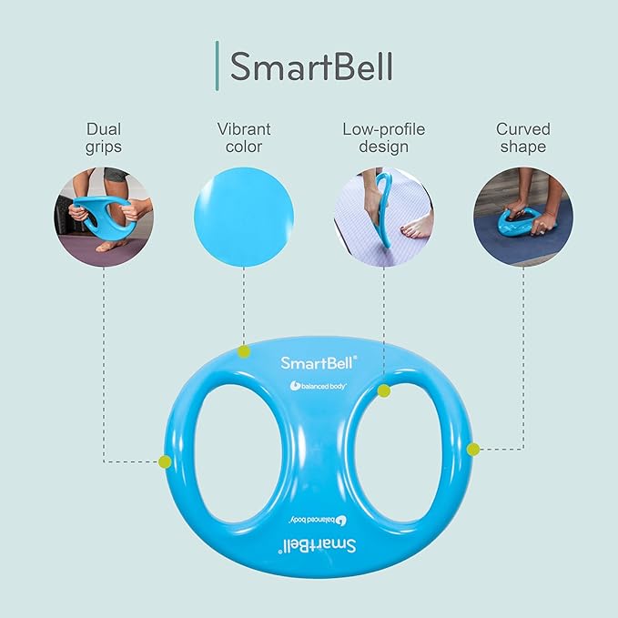 Balanced Body SmartBell Ergonomic Two-Handed Pilates Exercise Weight, Pilates Dumbbell, Exercise Equipment for Home Gym or Pilates Studio Use