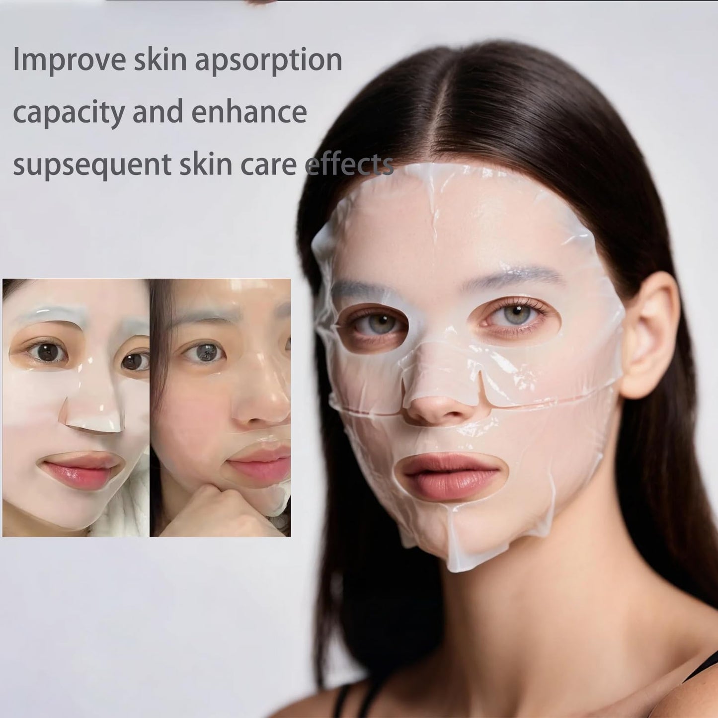 ONMYLOVIN 4 Pack Deep Collagen Overnight Mask,Bio-Collagen Real Deep Mask, Skinqueen Korean Collagen Films Deep Collagen Anti Wrinkle Firming Lifting Face Mask