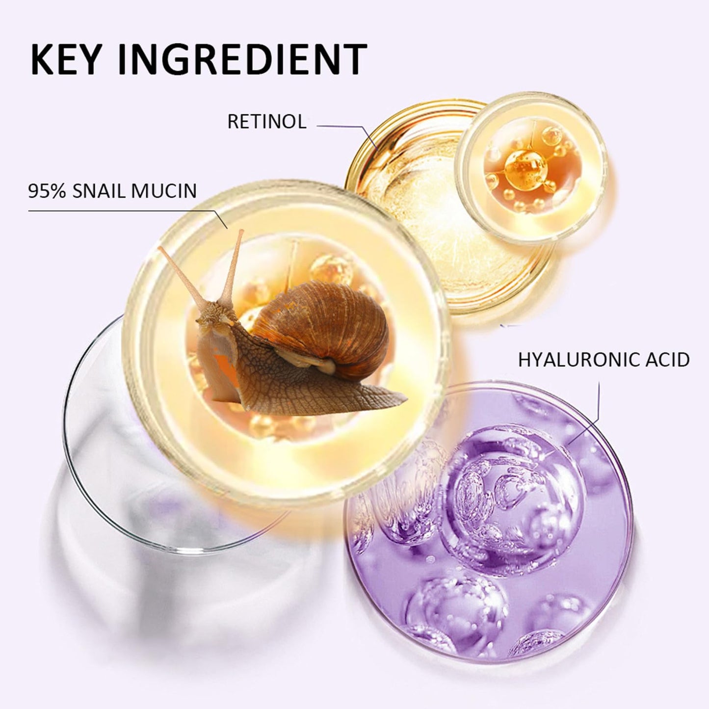 Hydrating Face Balm Stick with 95% Snail Mucin, Retinol and Hyaluronic Acid Multi Balm Stick Moisturizer for Day and Night Deep Hydration, Moisturizer Stick for Face Anti Wrinkle Skin Repair,1.41Oz