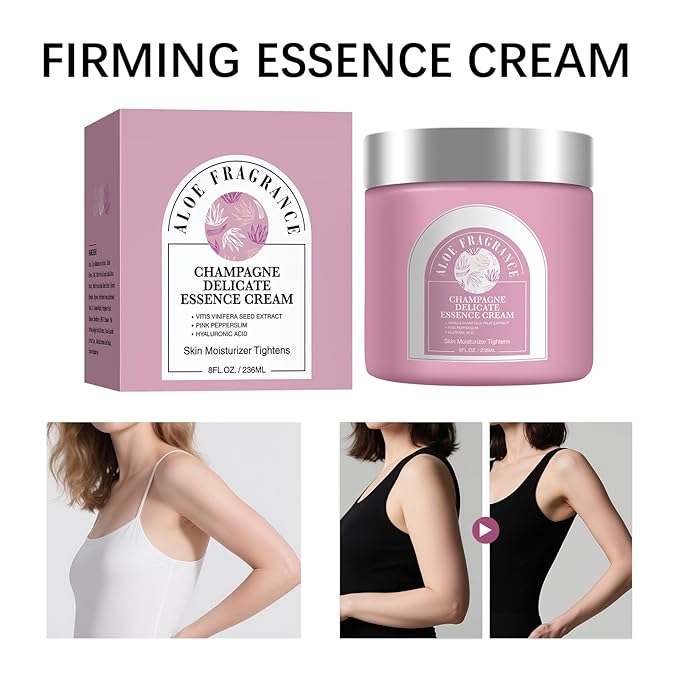 Champagne Lift & Firming Body Cream,Deeply Moisturizing Nourishing Dry Skin Anti-Aging Firming Body Cream.(Aloe Fragrance)