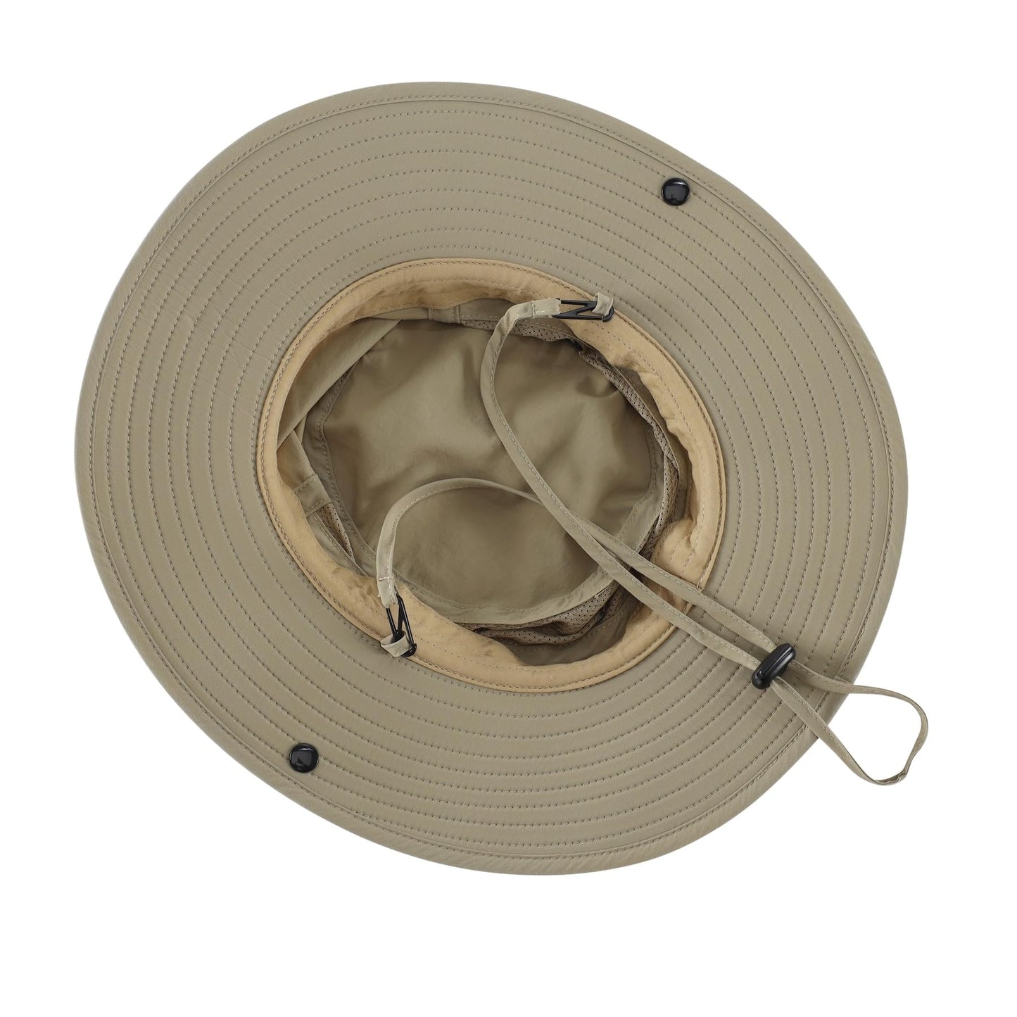 Home Prefer UPF50+ Mens Sun Hat Wide Brim Womens UV Protection Beach Bucket Hat Airy Fishing Hat Hiking Snap Up Cowboy Hat (Light Vert Khaki)