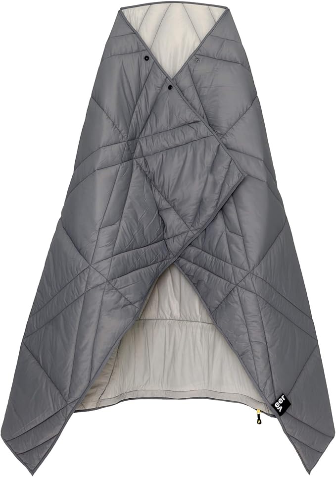 Veer Adventure Blanket - 100% Down Alternative Insulated Outdoor Puffy Blanket for Camping, Beach, Sports/Stadiums, Picnics, or Travel - Built-in Hand Pockets and Zipper Pillow Pocket - Adult Size