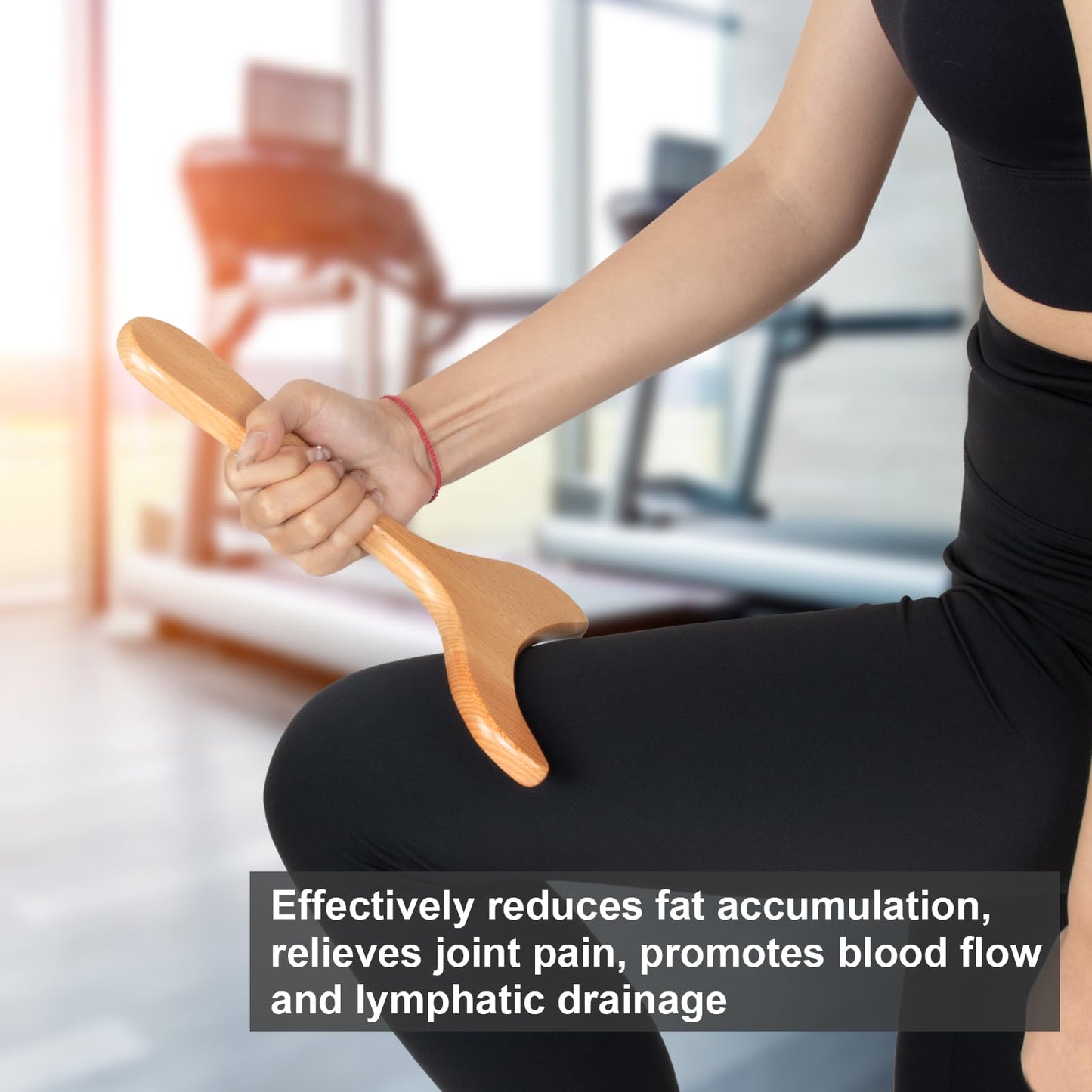 KintKita Wood Therapy Massage Tools,Wooden Lymphatic Drainage Massager, Cellulite Remover Body Sculpting Tool for Cellulite Reduction,Muscle Tension Release,Body Contouring-12 * 6 in