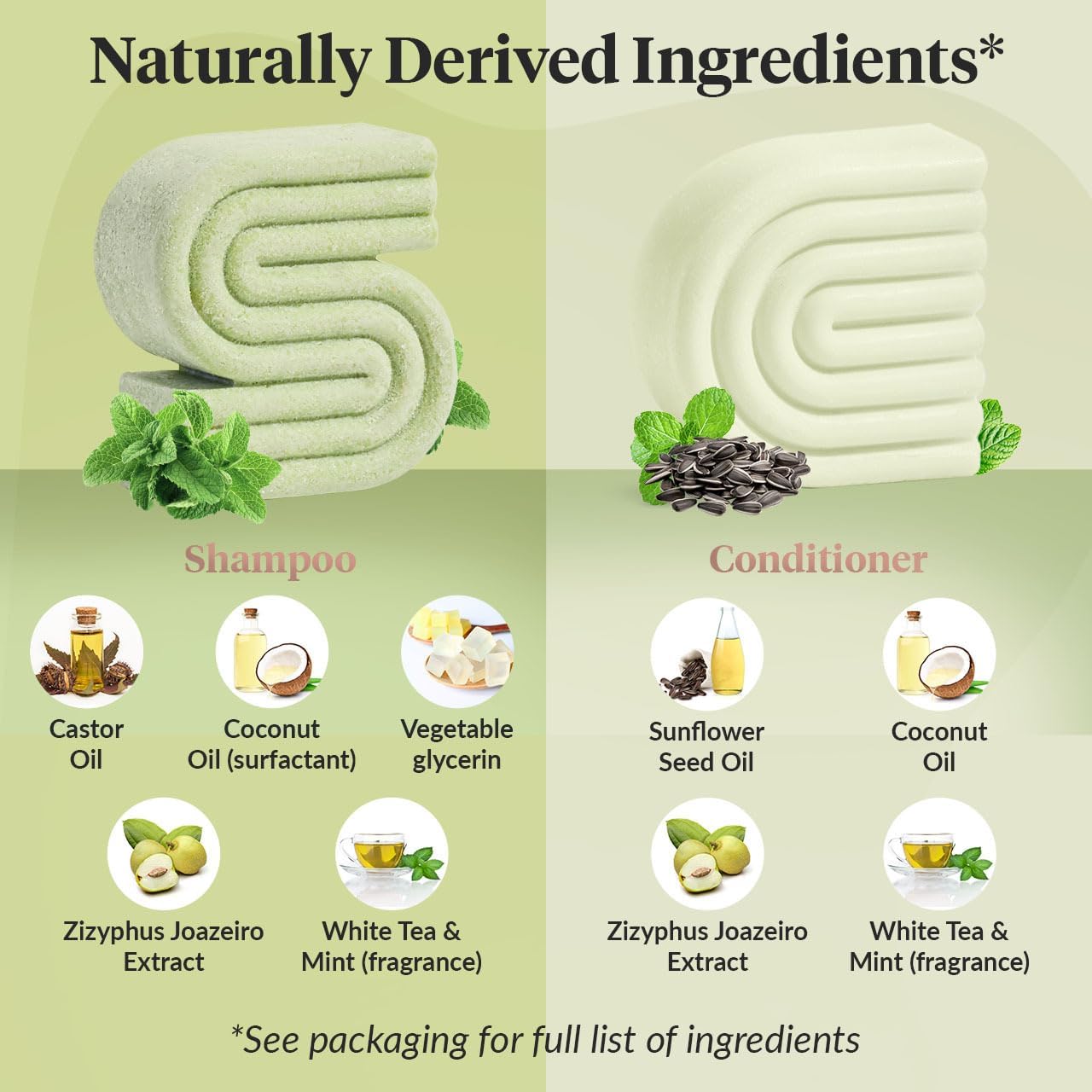 Kitsch Tea Tree Shampoo and Conditioner Set – Anti Dandruff Shampoo Bar & Conditioner Bar - Hair Care for All Hair Types - Free of Paraben, Sulfate & Silicone - Made in USA - 2 pcs