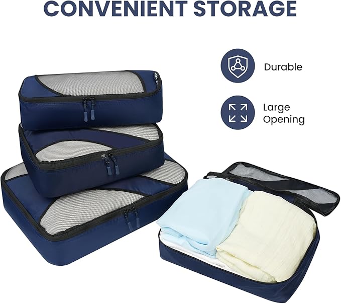 BAGAIL 6 Set Packing Cubes,Travel Luggage Packing Organizers