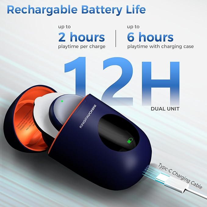 KingPavonini Wireless TENS Unit, Muscle Stimulator for Pain Relief, Portable Rechargeable TENS EMS Machine, LED Screen, Remote, Dual Channel 6 Modes 16 Intensity Massager, Charging Case (4 Pads)