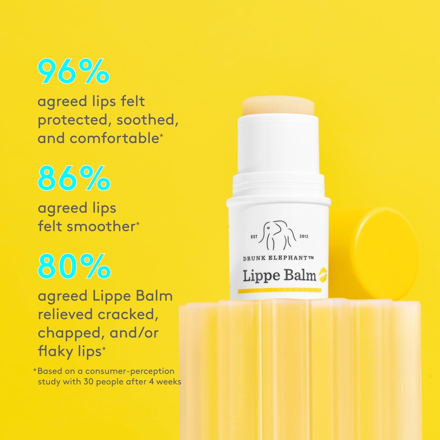 Drunk Elephant Lippe Balm - 3.7 g/.13 oz - Nourishing Lip Balm - Clean Clinical Skincare - Cruelty-Free - Dermatologist-Tested - Free of Essential Oils, Silicones, and Fragrance