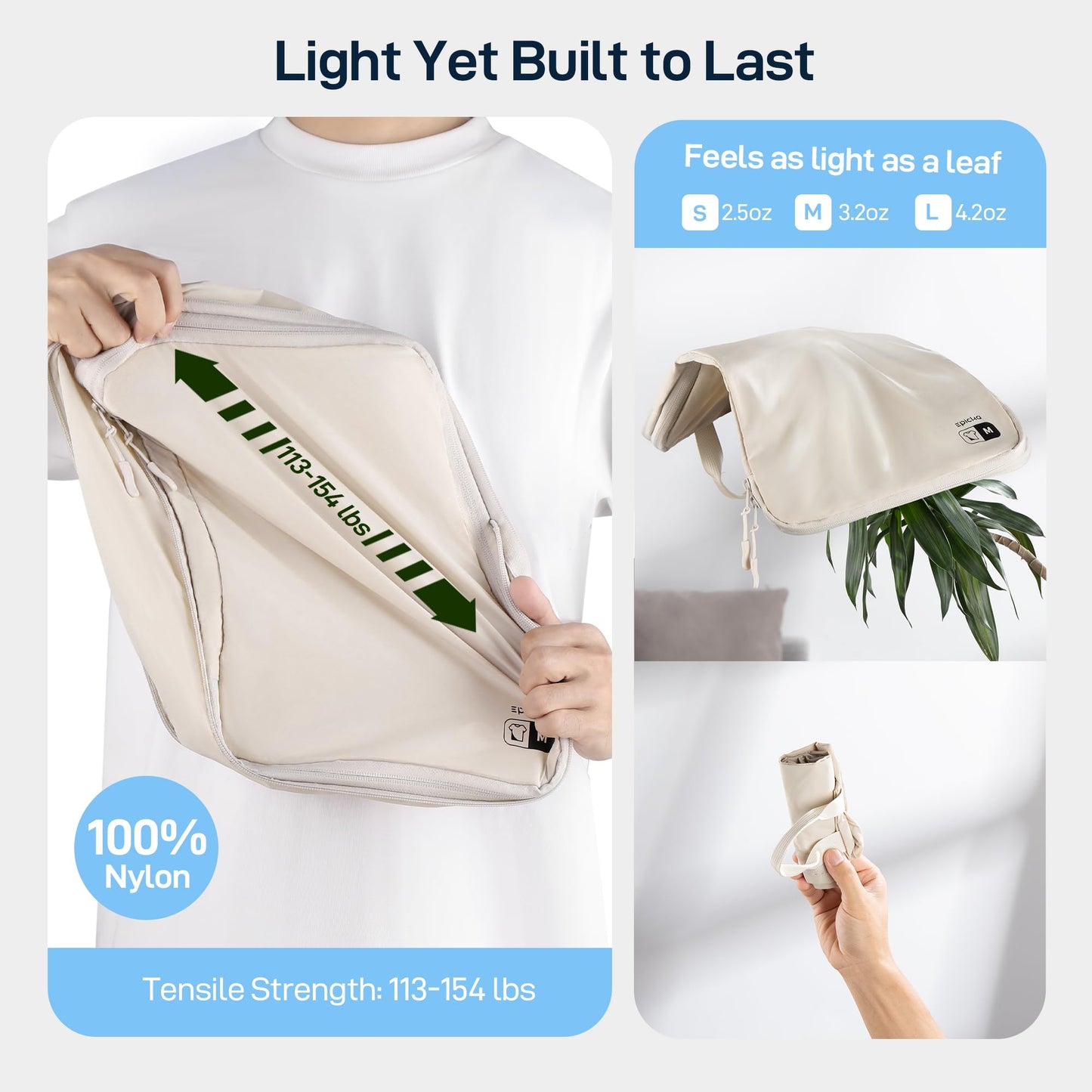 EPICKA 5 Set Ultra-Lightweight Compression Packing Cubes - Water Resistant Durable Travel Organizers Bags, Expandable Travel Accessories for Carry on, Luggage, Suitcase, Backpack