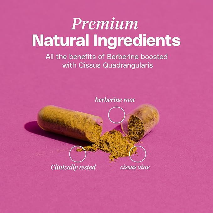 Body Composition Berberine Supplement with Cissus Quadrangularis & Berberine Phytosome – Supports Overall Wellness – 60 Capsules