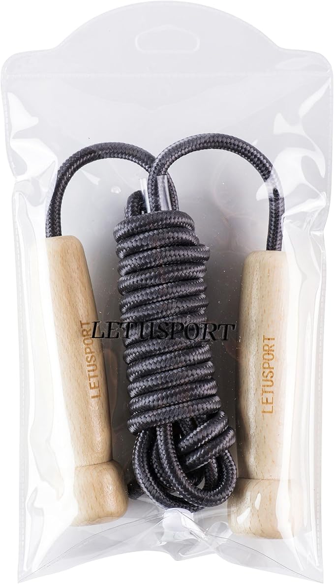 8.8 Feet Jump Rope for Women Men Kids Wooden Handle Jumping Ropes