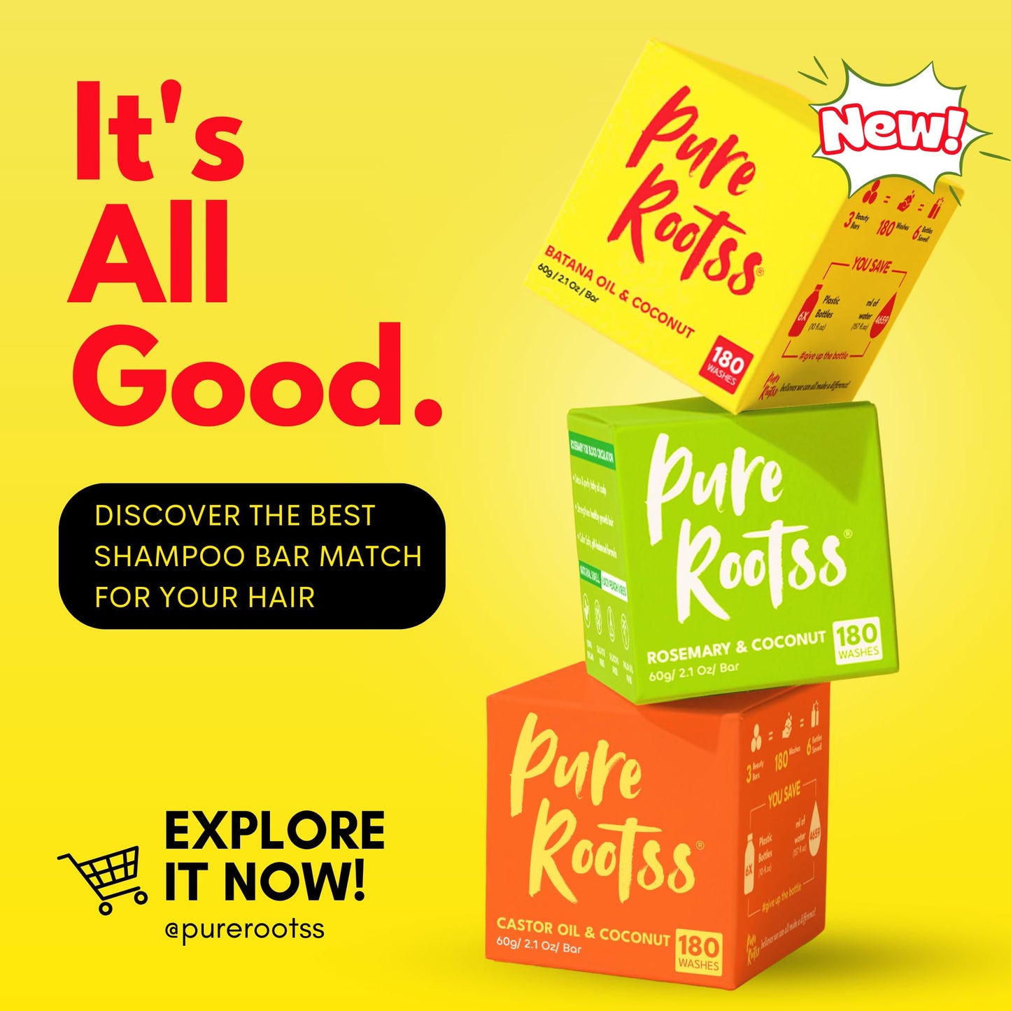 Batana Oil Shampoo & Conditioner Bar Set 3 - For Hair Growth, Thickening, Anti Hair Loss, Volumize, Strengthen, Regrowth for Thinning Hair - Silicone Free, Sulfate Free, Hibiscus Smell