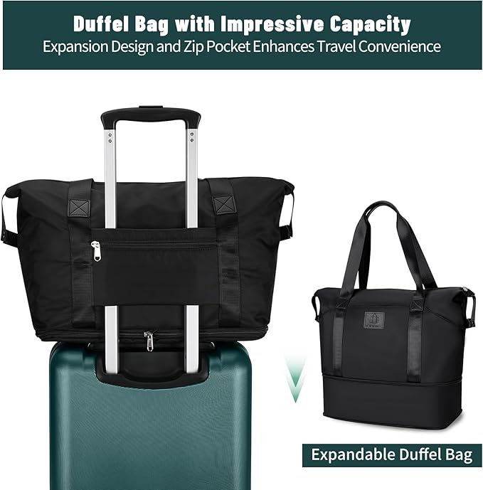 20 inch Small Carry On Luggage Front Open with Laptop Pocket, ABS+PC Hard Shell Suitcase with Spinner Wheels TSA Lock & YKK Zipper, 20in/Toiletry Bag/Handbag, Teal Blue