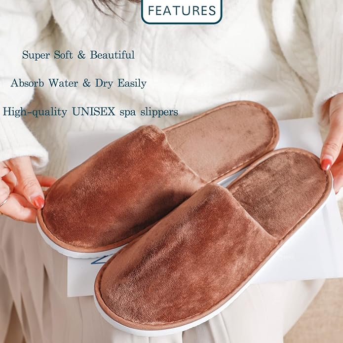 6-10 Pairs Spa Slippers, Non Slip Disposable Slippers For Guest, Washable Reusable, Which Can Be Used As Women Men, House, Indoor, Bathroom, Bedroom, Hotel, Bride Slippers