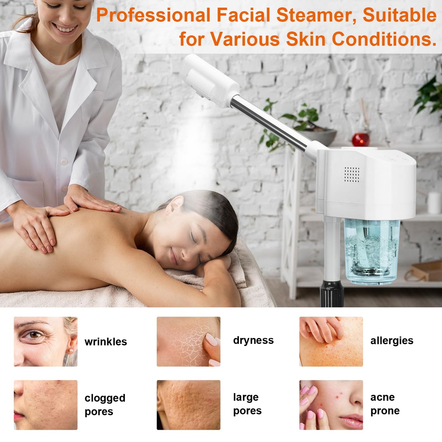 JOSTZHXIN Professional Facial Steamer, Esthetician Face Steamer Hot Mist, Facial Steamer for Home Beauty Salon Spa