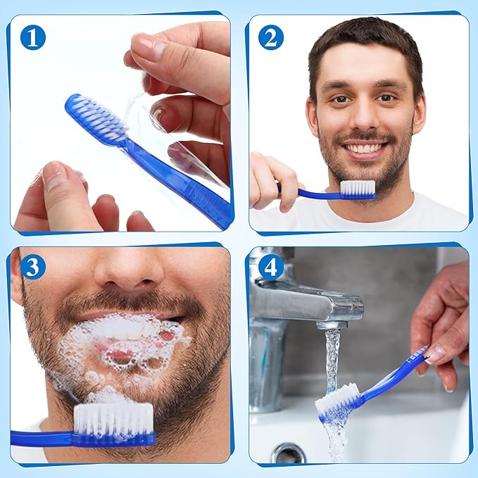 400 Pcs Prepasted Disposable Toothbrushes Bulk Individually Wrapped Pre Pasted Soft Bristle Set Travel Colorful Toothbrushes for Homeless Gift Hotel Camping Travel