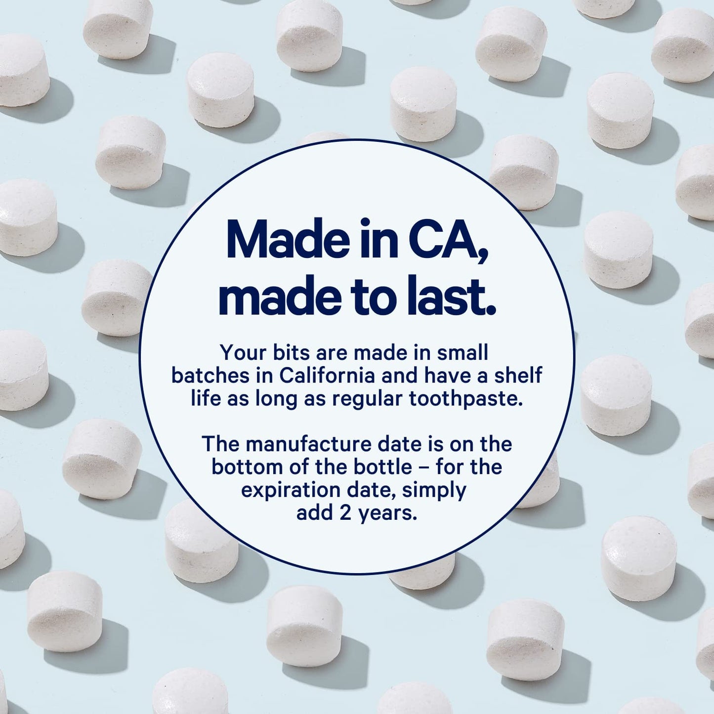 Bite Toothpaste Tablets, Xylitol & 5% Nano Hydroxyapatite Toothpaste Bits for Sensitive Teeth, Fluoride Free Tooth Whitening, Travel Size Dental Care for Adults & Kids, Made in USA, 124 Bits