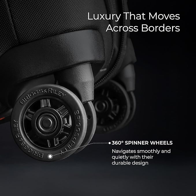 Briggs & Riley International 21" Carry On Expandable Spinner - Luggage for Travel, Suitcases with Wheels, Softside Rolling Bag for Men & Women - ZDX Collection, Ocean