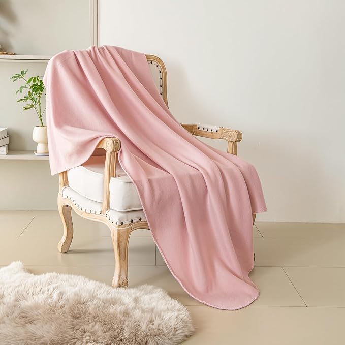 CAI TENG Fleece Throw Blanket Bulk 6 Pack Blankets Soft Lightweight for Kids Cozy Polar Fleece Blanket 50 x 60 Solid Pet-Friendly Bed Sofa Couch Fleece Fabric Travel Wedding Gift Outdoor Pink