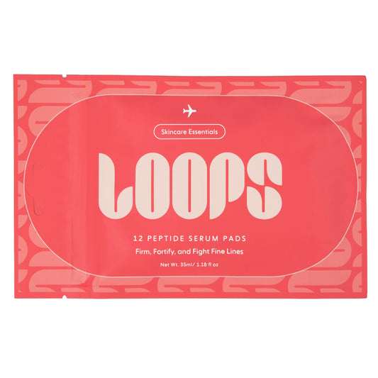 LOOPS Peptide Serum Korean Skincare - Firm, Fortify, and Fight Fine Lines - Anti-Wrinkle and Moisturizing Skin Care - Pre-soaked Veocell Embo Pad - Peptide Complex to Rejuvenate and Prejuvenate Face