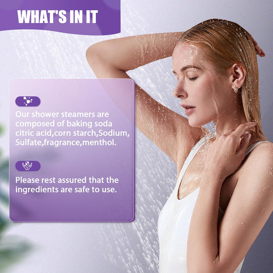 BlissfulOasis Shower Steamers 6 Packs, Shower Bath Bombs with Natural Fragrance, Self-Care & Relaxation Birthday Presents for Loved Ones, Shower Bombs with Valentine's Day Presents for Women and Men