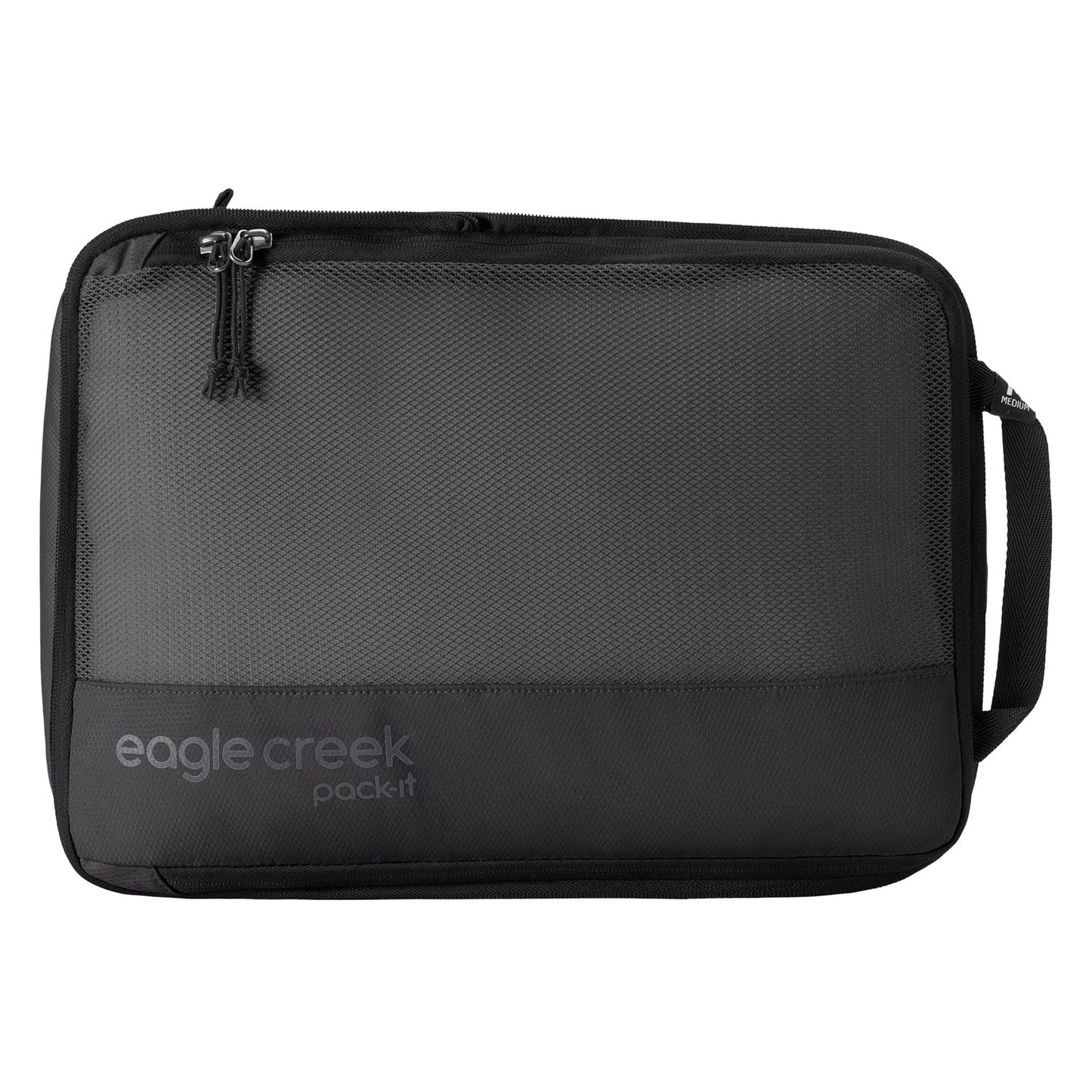 eagle creek Pack-It Isolate Compression Cube Set - Compression Packing Cubes for Optimizing Luggage Space - Convenient Top Handle - Self Repairing Zippers - Black - S/M - 2
