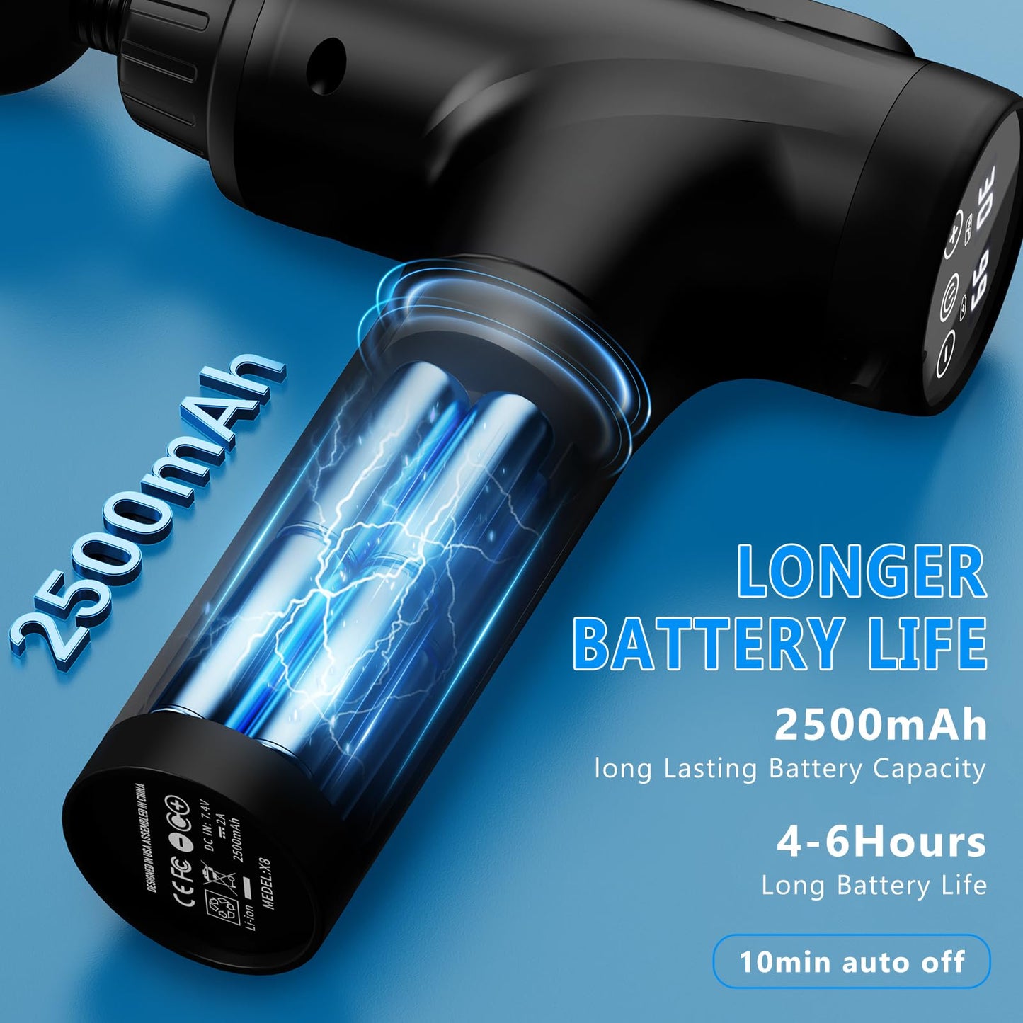 APHERMA Massage Gun, Muscle Massage Gun for Athletes Handheld Electric Deep Tissue Back Massager, Percussion Massage Device for Pain Relief with 30 Speed Levels 9 Heads