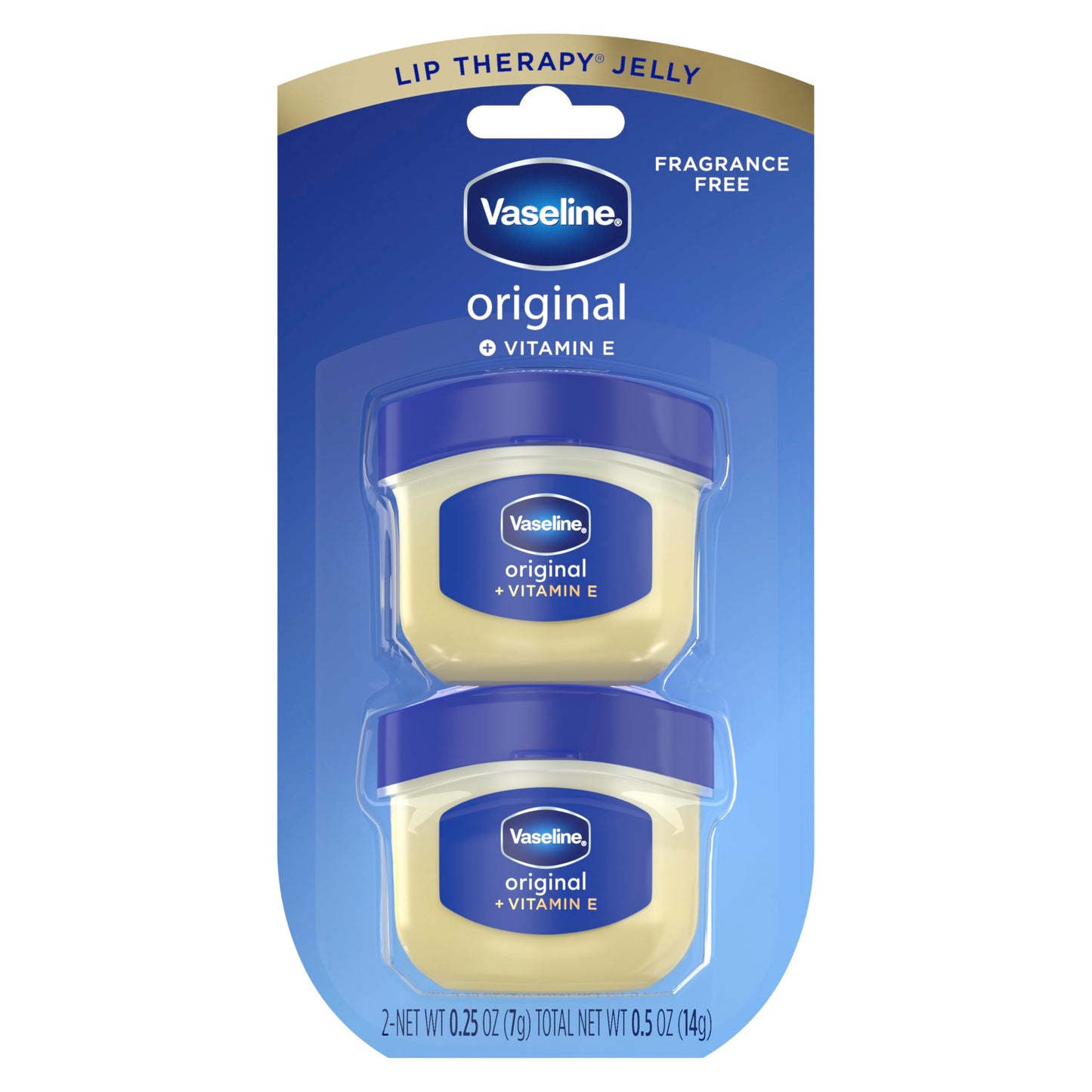 Vaseline Lip Therapy 2 Pack Original Mini For Dry, Chapped Lips Hydrating Lip Balm 0.25 oz