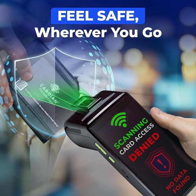 CARDIAN Stealth RFID Guard Shield x3 - Slim RFID Blocking Card Protector, Safecard Shield Credit Card Blocker, Protect ID Card for Passport RFID/NFC Anti-Theft Blocking Card Fraud Shield for Travel