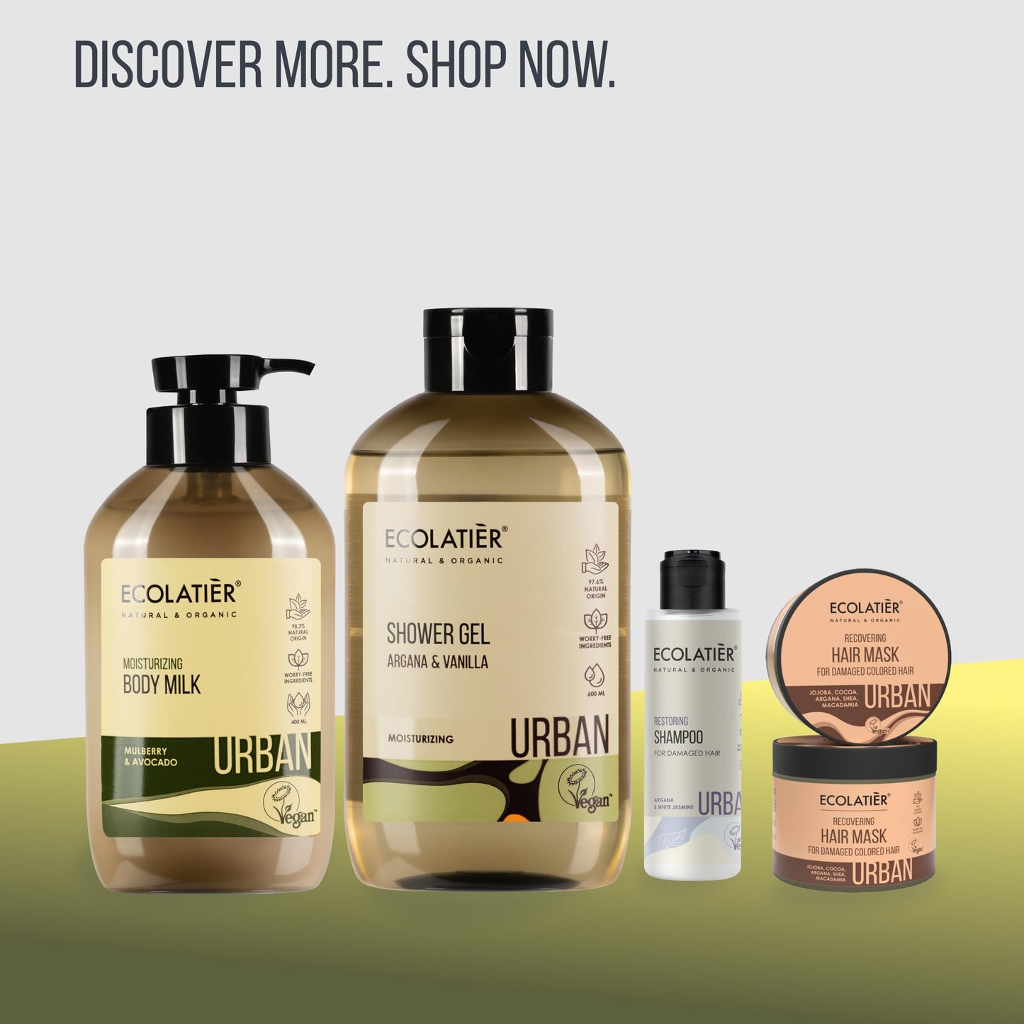 ECOLATIÈR Vanilla Body Wash with Organic Argan Oil - Moisturizing Natural Body Wash for Women & Men, 97.5% Natural Ingredients, Vegan, Hydrating & Antioxidant Care for Soft, Smooth Skin, 20.3 Fl Oz