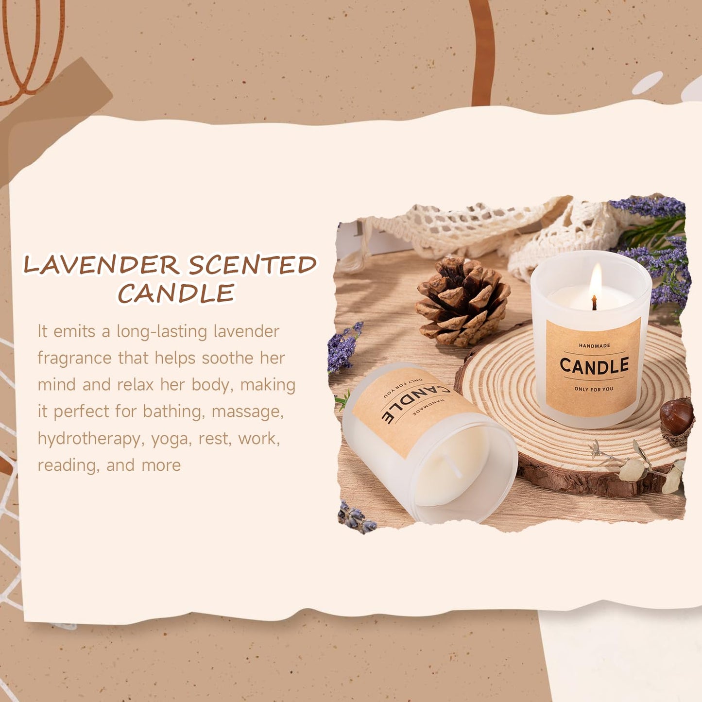 Birthday Gifts for Women, Get Well Soon Self Care Package Box, Thinking of You Inspirational Sympathy Gift Basket, Unique Sending Hug Baskets Feel Better for New Mom Wife Friend Sister (Ivory)