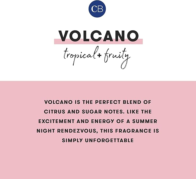 Capri Blue Volcano Scented Mini Tin Candle - Printed Mini Tin Jar Candle - Luxury Candles for Home Scented with Tropical Fruit & Sugared Citrus - Soy Candle Wax Blend - White Candle (3 oz)