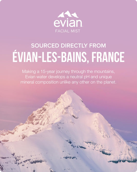 BRUMISATEUR Evian Glow Facial Mist | Hydrating Mineral Water Face Spray with Aloe & White Tea | Dewy Setting Mist & Toner for Glowing Skin | Facial Spray to Refresh, Balance, & Enhance Makeup