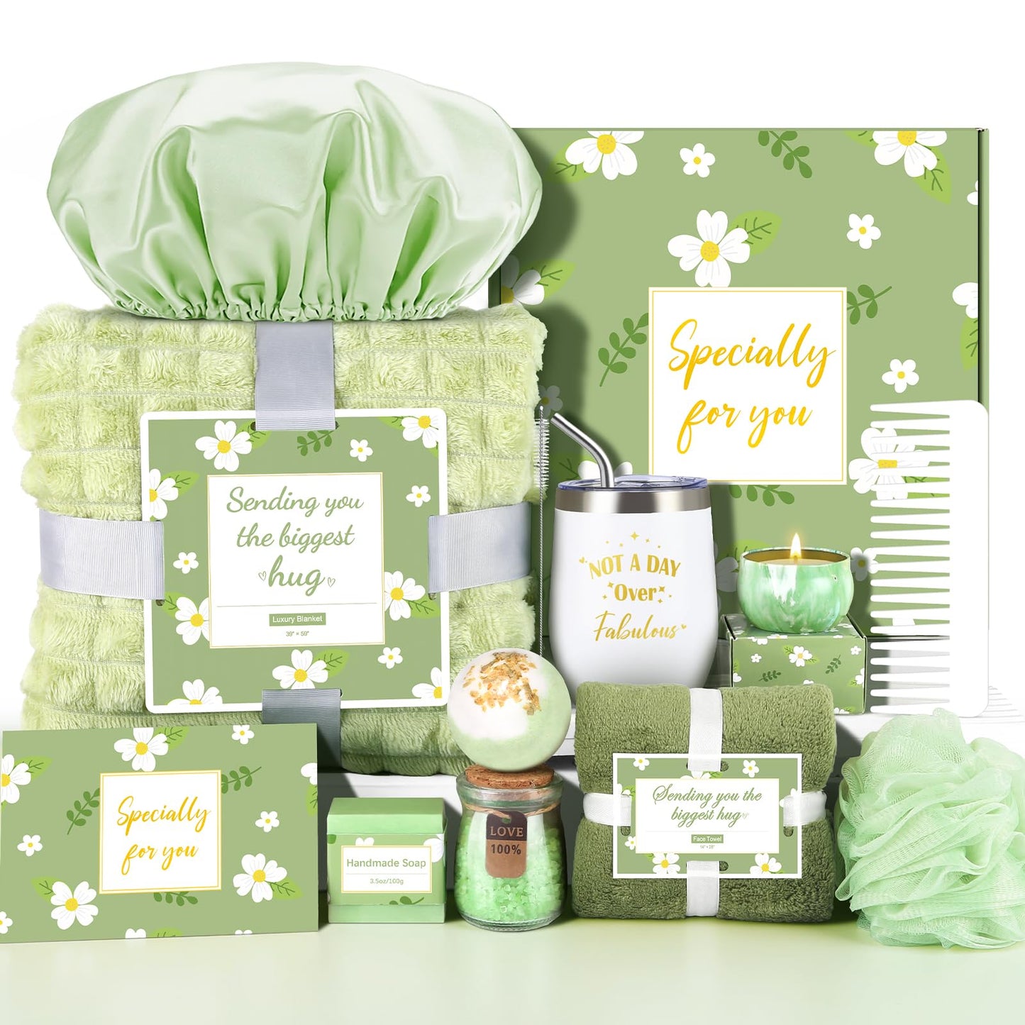 Self Care Gifts for Women, Get Well Soon Gifts Basket Care Package, Birthday Gifts Box for Women, Relaxing Bath Spa Gifts Set, Thinking of You Surgery Recovery Gift for Her Mom Girl Friend Sister Wife