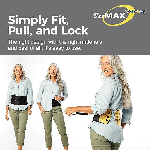 Adjustable Back Brace with 5-to-1 Compression Pulley System for Lumbar Support & Back Pain - Immediate Relief from Sciatica, Scoliosis, Bulging/Herniated Disc - Lightweight/Breathable, Large