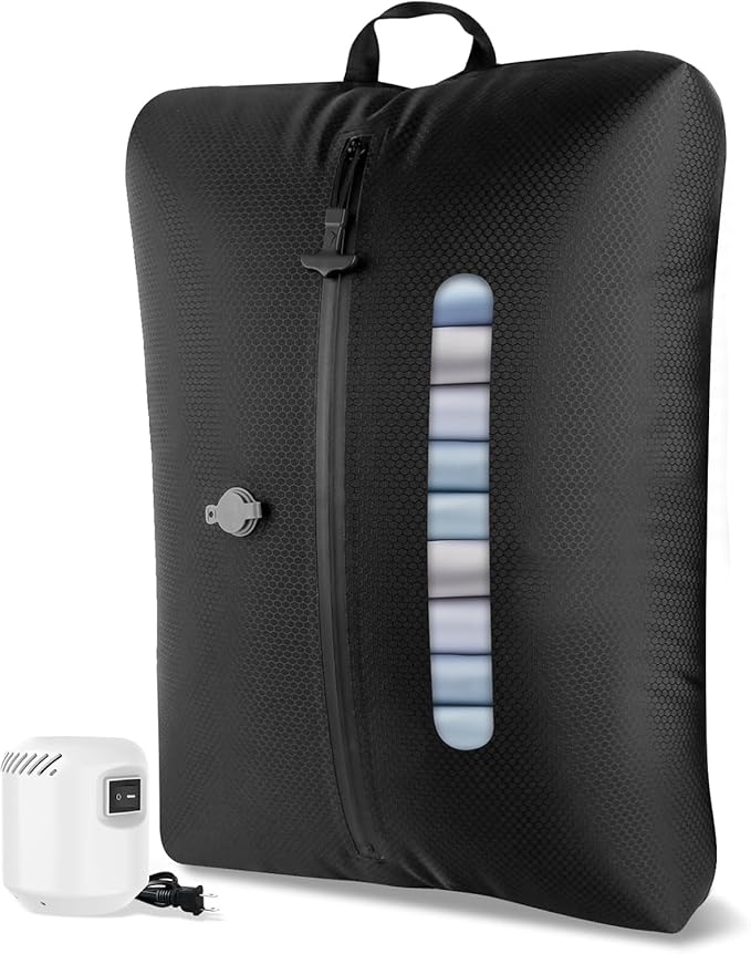 2025 Compression Bags for Travel with High-Suction Pump, Double Layer IP67 Waterproof Travel Vacuum Bags for Luggage, Suitcase Black 45L 1PC+Pump