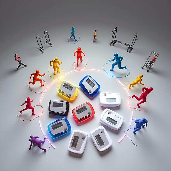 1Pc Random Color Portable Counter Mini Digital LCD Pedometer Sports Walking Running Step Counter Meter Walking Distance Miles, Calorie Counter, Daily Target Monitor, Exercise Time Fitness Technology